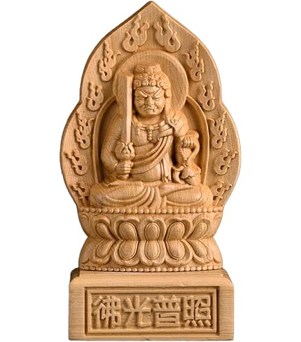 Amazon｜孔雀明王 仏像 木彫仏像守り本尊 除災 孔雀仏母 孔雀王母菩薩