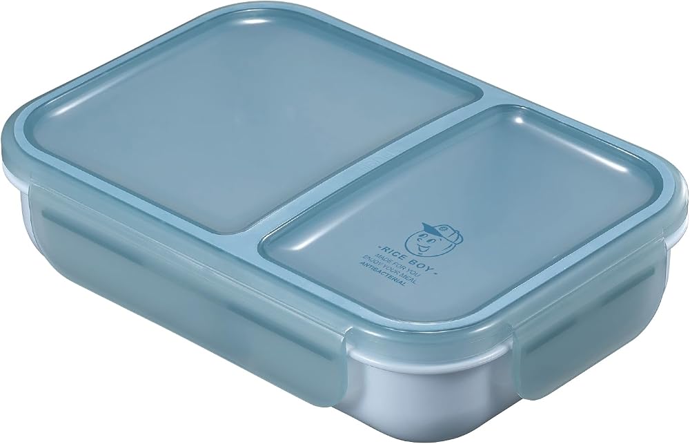 シービージャパン 弁当箱 ライスボーイ 700ml 抗菌仕様 ブルー 4点ロックでしっかり固定 Wシーリングで汁漏れしにくい DSK