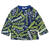 GARACH(ギャラッチ) 天竺GARACH英字ロゴ総柄長袖Tシャツ 120cm /ネイビー NO.AH-511412