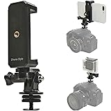 ホットシュー スマホ ＆ ウェアラブルカメラ アタッチメント チルト 多機能 関節 アダプター DSLR 一眼レフ ミラーレス カメラ フラッシュマウント 取りつけ シュー ジョイント スマホホルダー ブラケット iPhone Android スマー