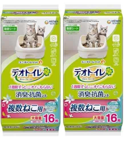 Amazon.co.jp: デオトイレ 複数ねこ用ふんわり香る消臭・抗菌シート