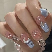 ネイルチップ♡ リピ割 Amazon | LUXELURE ネイルチップ 24枚セット バレリーナ ロング