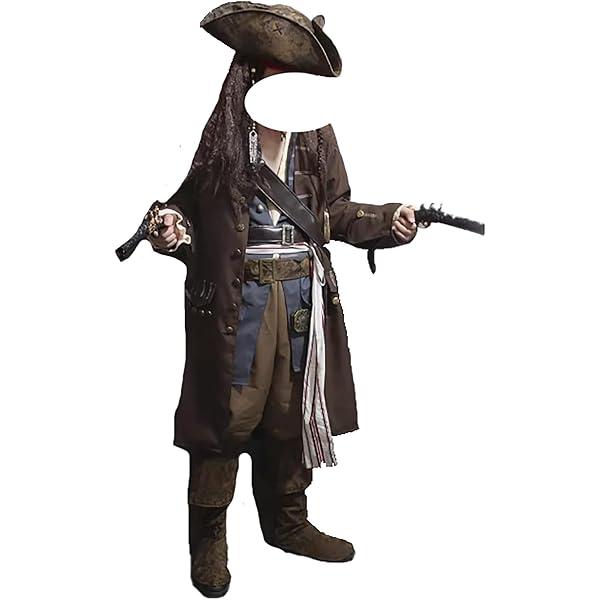 Amazon | 大人用 キャプテンジャックスパロウコスチューム、本物の