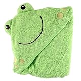 Luvable Friends Animal Face Hooded Woven Terry Baby Towel, Frog by Luvable Friends [並行輸入品]