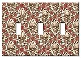 アートプレート – 特大スイッチプレート – Skulls And Roses マルチカラー 8187-T-oversize