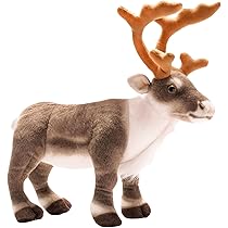 Amazon.co.jp: トナカイのぬいぐるみ、クリスマスのトナカイの