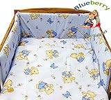 BlueberryShop 2 pcs BABY COT BED BUNDLE BEDDING SET DUVET+PILLOW COVERS matching cot bed 120 x 150 c