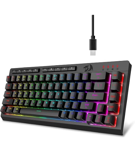 Amazon | Redragon K617 Fizz 60%有線RGBゲーミングキーボード 61キー