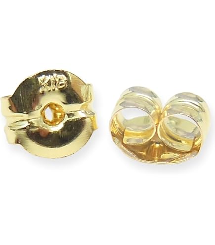 Amazon.co.jp: 地金 ピアス キャッチ K18 18金 (K18 サイズS 宅急便