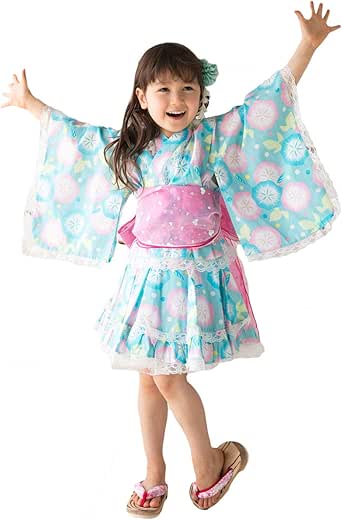 Amazon Alice Magic 浴衣 こども 女の子 帯 セット 浴衣ドレス 子供服 セパレートタイプ 舞蝶 あげは 夢金魚 洋菊と蝶結び キッズ ガールズ 全3色 100cm 130cm 着物 浴衣 通販