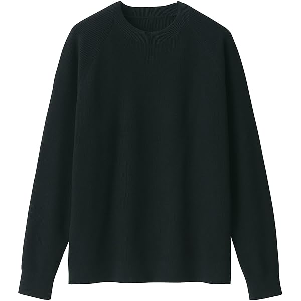 Amazon | 無印良品 紳士 二重編みクルーネックプルオーバー メンズ