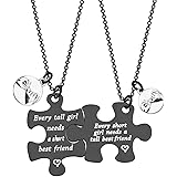 PLITI Funny Short Tall BFF Matching Gifts Best Friends Bracelet Set of 2 BFF Gift Every Short Girl Needs a Tall Best Friend B