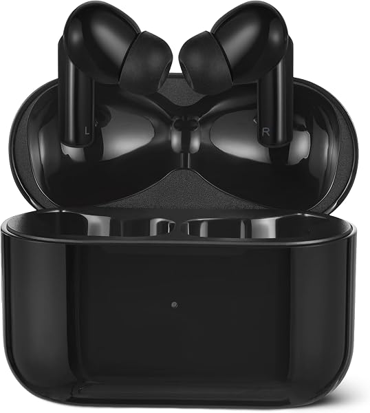 Amazon Basics Bluetooth Headphones True Wireless Earbuds IPX4Waterproof, in-Ear w/Mic,Charging Case, Black - 1