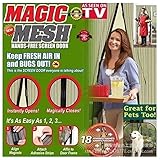 Greenery 2015 Trendy Magnetic Screen Door Heavy Duty Velcro and Magnets Sewn No Gaps 39" x 83" Frame