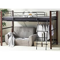 Amazon.co.jp: ロフトベッド スチール製 デスク付き 北欧風 省