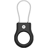 [Apple公認] Belkin AirTag ケース 保護カバー 自転車 財布 子供 安全 犬 猫 首輪 紛失防止 盗難防止 キーホルダー ワイヤーリング ブラック MSC009btBK