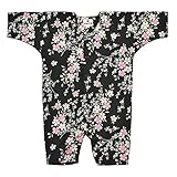 祭すみたや　ロンパース　葉桜（黒）　 0号サイズ