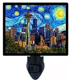 Night Light – Seattle Starry Night – Vincent Van Gogh – Skyline