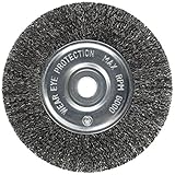 Firepower 1423-2121 Crimped Type Carbon Steel Wire Wheel Brush with 6-Inch Diameter and 1/2-Inch Wid