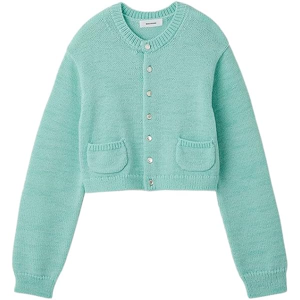 Amazon | [ミースロエ] ミドルゲージラメシャギーカーデ MWND244004