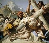 の高品質ポリエステルキャンバス地の油絵Tiepolo GianDomenico Jesus Falls on theパス1772 '、サイズ: 24 X 28インチ/61 x 70 cm、このRepr