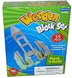 Stack 'n Build 35-Piece Wooden Block Set [並行輸入品]