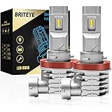 Briteye(まぶしい) H11 LEDヘッドライト 車検対応 CREEチップ搭載 6500K ホワイト H8/H9/H11/H16 LEDバルブ 一体型 車用 ファンレス (2個入）