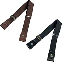 Amazon | [KASSAI] ループベルト (40-62+,2本(ブラック&ブラウン
