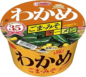 エースコック わかめラーメン ごま・みそ 78g×12個