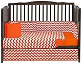 Baby Doll Bedding Chevron 4 Piece Crib Bedding Set, Orange by BabyDoll Bedding