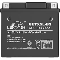 Amazon | LEOCH ゲル型 バイク用バッテリー GETX5L-BS (YTX5L-BSと互換
