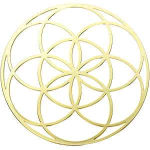 【Felice】スピリチュアル ヒーリングカード 神聖幾何学模様 40mm 浄化 瞑想 エネルギーチャージ フラワーオブライフ (シードオブライフ)