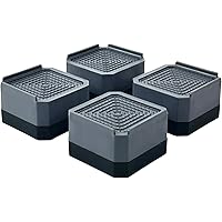 KOKOBI 洗濯機用防振かさ上げ台 底上げ防振ゴム 【4CM 4個入り】 防音 高さ調節 滑り止め 家具に傷防止 耐荷重約500kg 洗濯機置き台 乾燥機・冷蔵庫用 嵩上げ台 踏ん張る