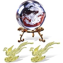 Amazon.co.jp: SALUDABLE 龍 水晶 鳳凰 お香立て クリスタル 置物 開運