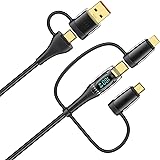 USB C ケーブル 100WPD対応 急速充電 USB TYPE C 1.2m 高速データ転送 USB A+C to Type-C+Micro+IP 変換アダプタ 一本多役 3in1 多機能充電コード 高耐久ナイロン編み 多機種対応 正規充電器対応