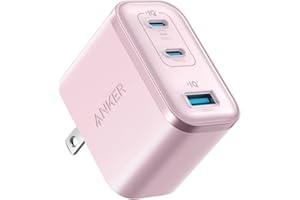 Anker Nano Charger (70W, 3 Ports) ピンク 【 PD対応/PSE技術基準適合/折りたたみ式プラグ】iPhone 17 / 16 / 15シリーズ / Air MacBook Windows PC iPad Galaxy