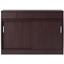 ⭐︎ベル⭐︎木製ダークブラウンキャビネット shuno-kagu_2l-ecoc-8012st