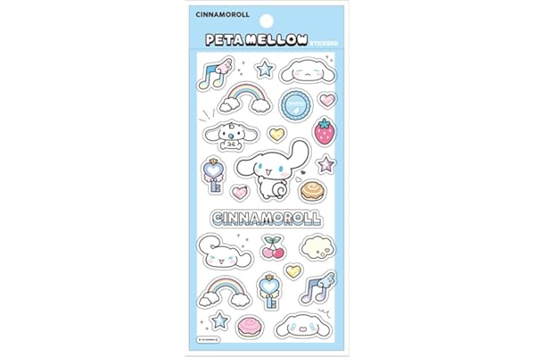 ティーズファクトリー サンリオキャラクターズ ペタメロウステッカー シナモロール 約H175×W90mm SR-5546946CR
