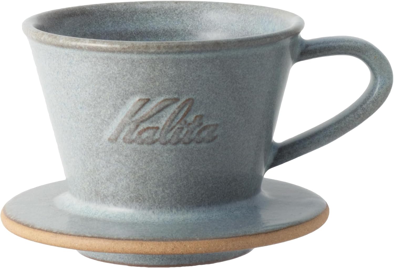 カリタ Kalita コーヒー ドリッパー 美濃焼 保温性が高い 陶器1~2人用 DACHI & KalitaMI 155 サンドグレー #01105 ウェーブシリーズ 日本製 ドリップ 器具 一人用 二人用 1杯用 2杯用