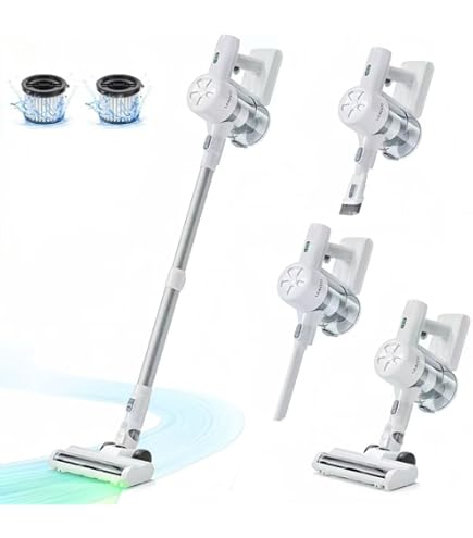 Amazon | 掃除機 コードレス Leacco コードレス掃除機 サイクロン 3段