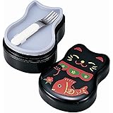 たつみや ランチボックス 丸子 二段 弁当 黒まねきねこ クロ