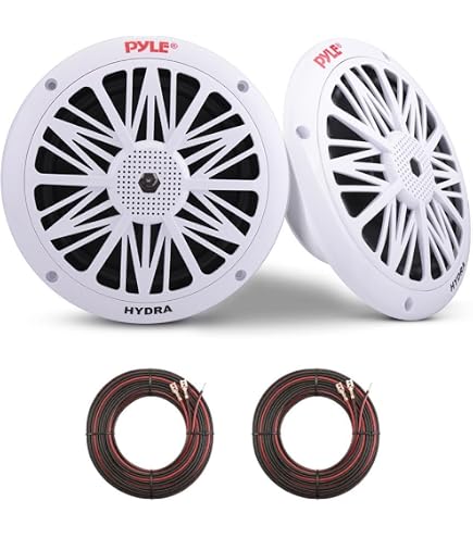 Amazon.co.jp: 防水スピーカー 黒 6.5インチ 19センチ 2way デュアル