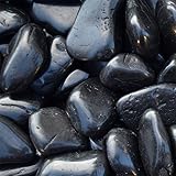 最高ランク　黒玉砂利(彩光石)自然玉 8分(18mm～24mm) 1袋20Kg
