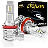 LTONXEN H11 LEDヘッドライト 車検対応 H8/H9/H11/H16 兼用 LEDバルブ 車種対応 6500K ホワイト 一体型 LEDライト CREE LEDチップ搭載 ファンレス 静音 車用ヘッドライト DC9-32V 2個入