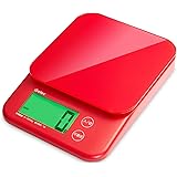 dretec(ドリテック) キッチンスケール デジタル 5kg/1g単位 バックライト 風袋引き 取り外して洗える計量皿 KS-513RD(レッド)
