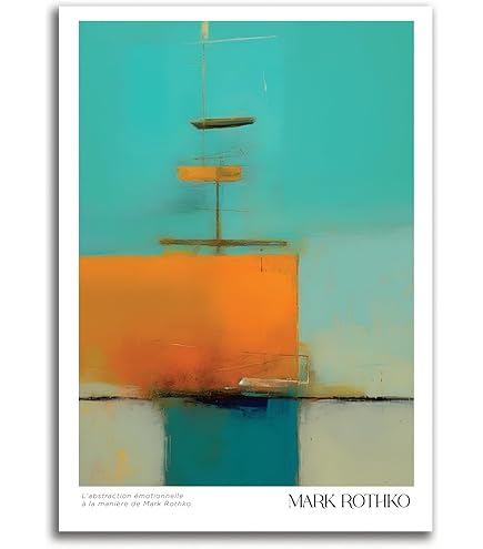 マーク・ロスコ、『無題』、希少画集画、状態良好、新品木製額・額装付 マーク・ロスコ、『無題』、希少画集画、状態良好、新品木製額