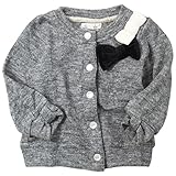 《春秋冬対応》SCHNEE(スネー) アクリルニットカーディガン 100cm/杢グレー NO.F-661125