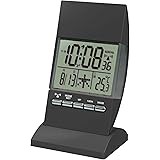 誠時(セイジ) 目覚まし電波時計 温度計機能付 RC illumination Clock Black イルミネーションクロック ブラック RW-005BK