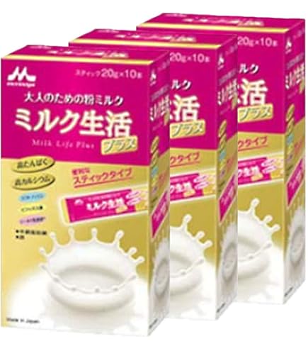 Amazon.co.jp: 森永乳業 ミルク生活 プラス スティック 20g×10本入 4個