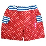 ベビー 水着 男の子 サーフパンツ 海水パンツ 水遊び インナーパンツ付 スイムウェア レッド 80
